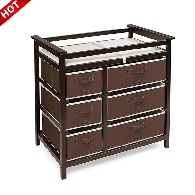 Baby Nursery Dresser - Modern Wooden Baby Dresser with Diaper