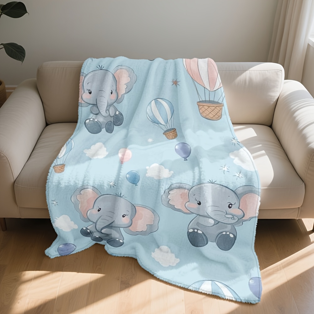 Adorable Baby Elephant Hot Air - Baby Nursery Hot Air Balloon Theme 评论和价格