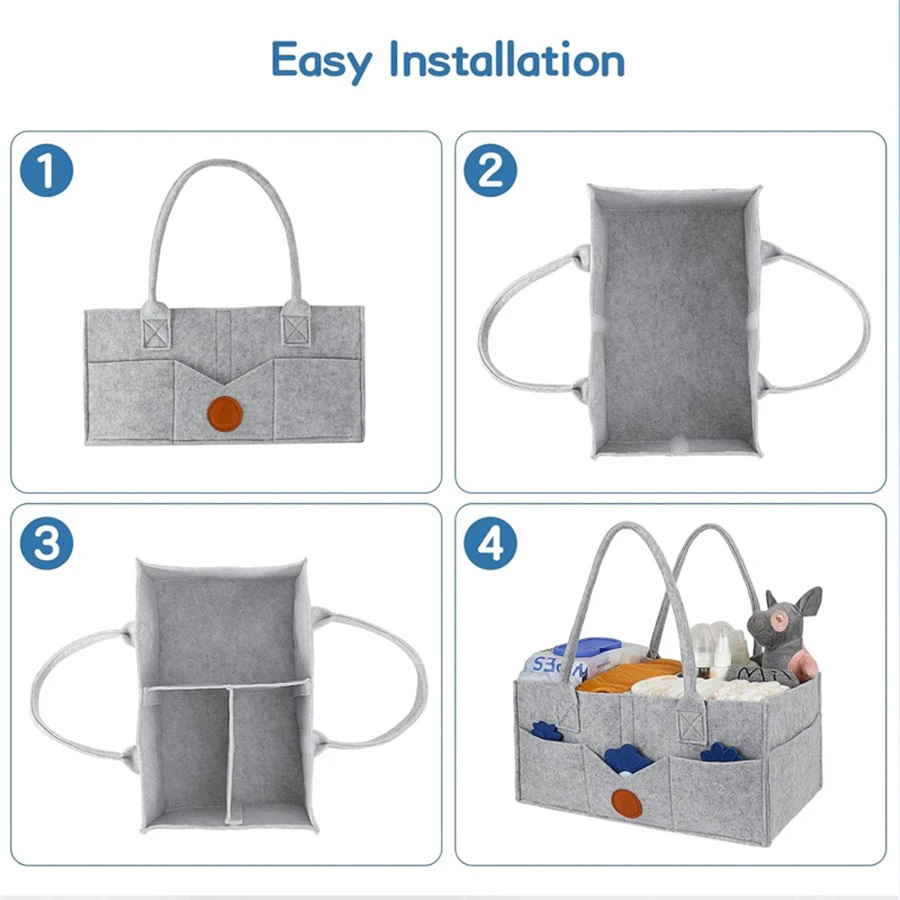 Children's Felt Diaper Storage - Baby Nursery Organizer 评论和价格
