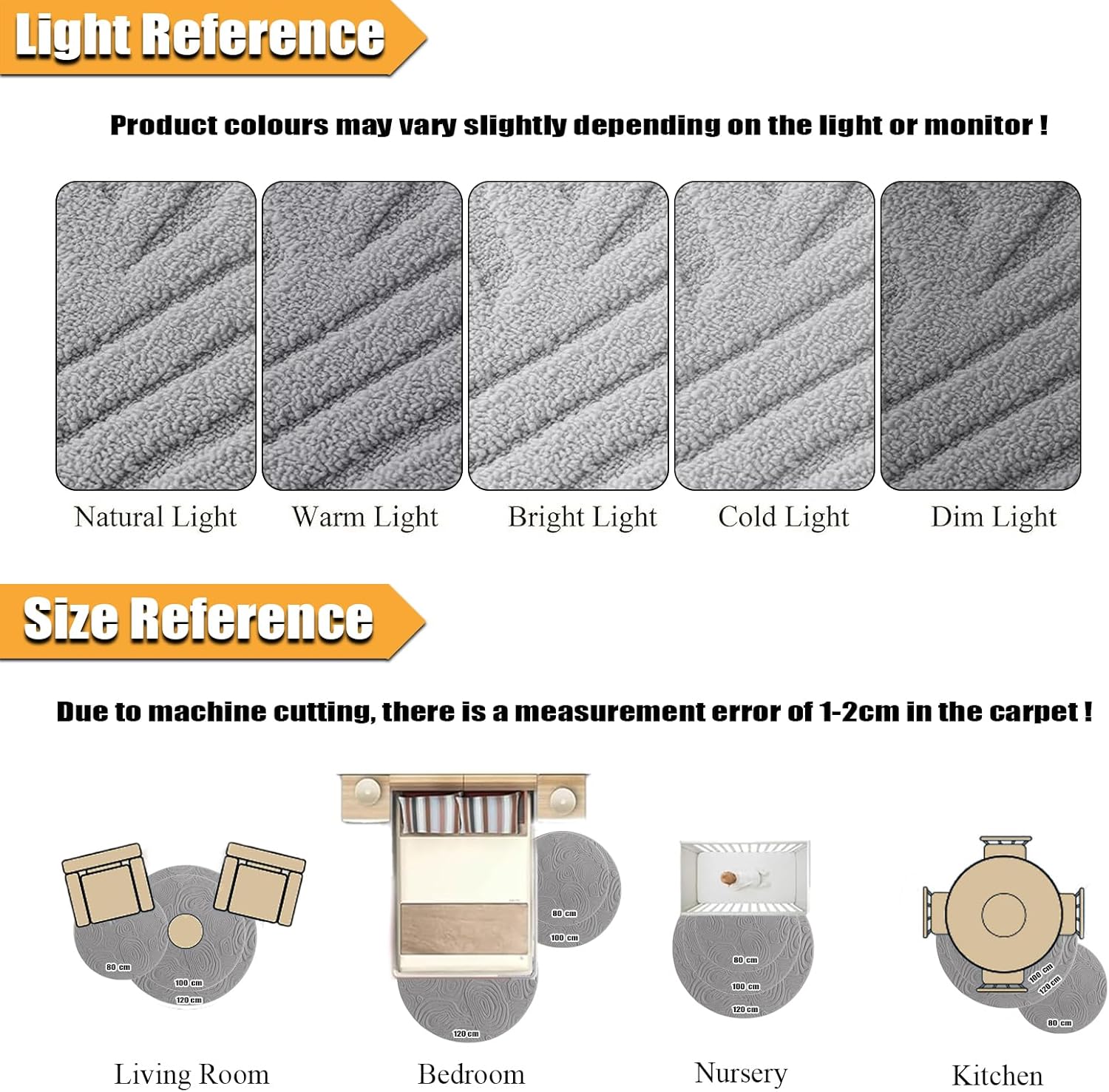 Dnlaphbh 3D Geometric Round Ru - Baby Nursery Rug 评论和价格