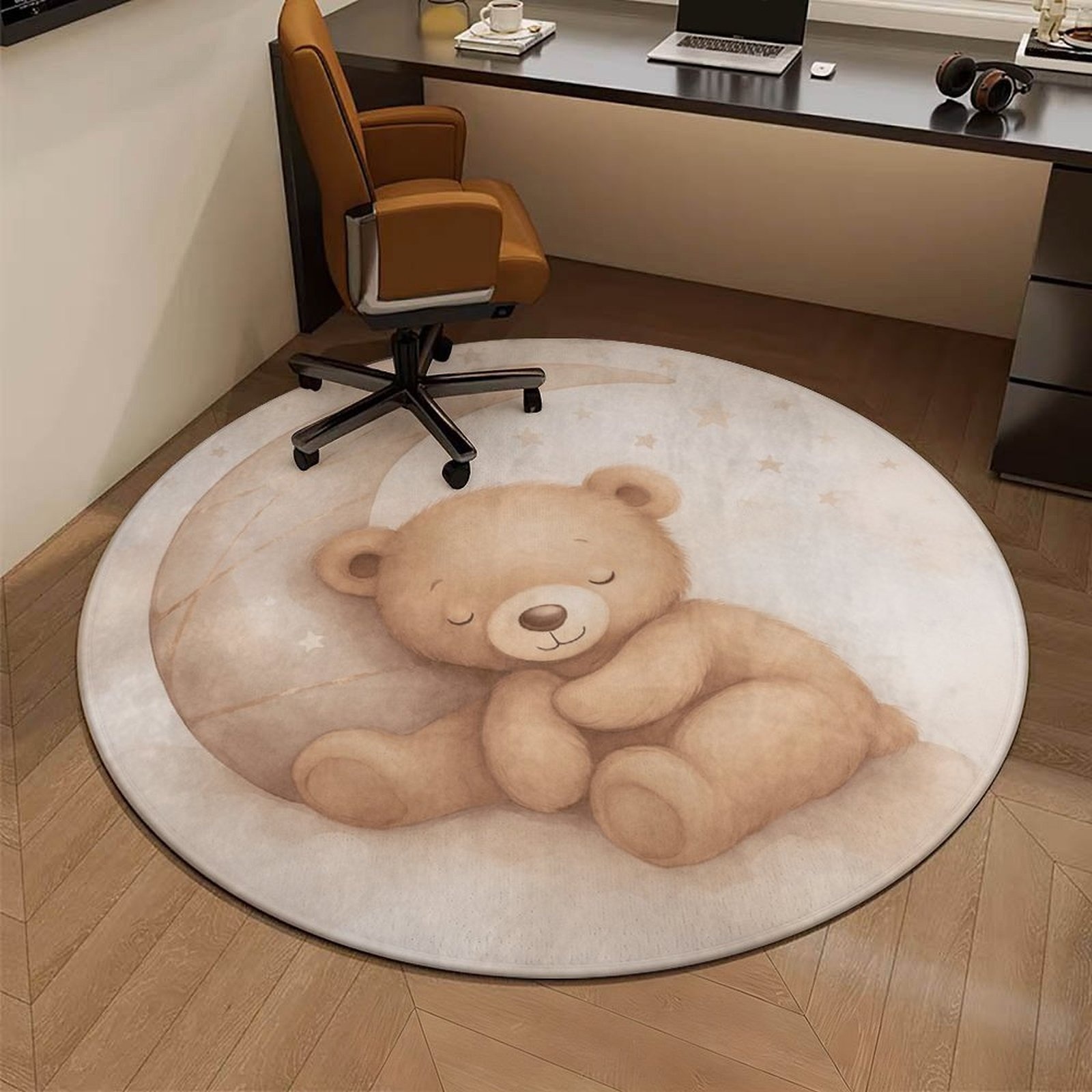 Adorable Teddy Bear Moon Plush - Baby Nursery Rug 评论和价格
