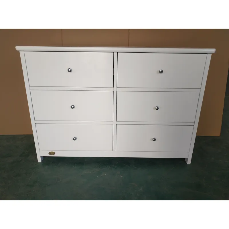 White Baby Storage Cabinet 6 D - Baby Nursery Dresser 评论和价格
