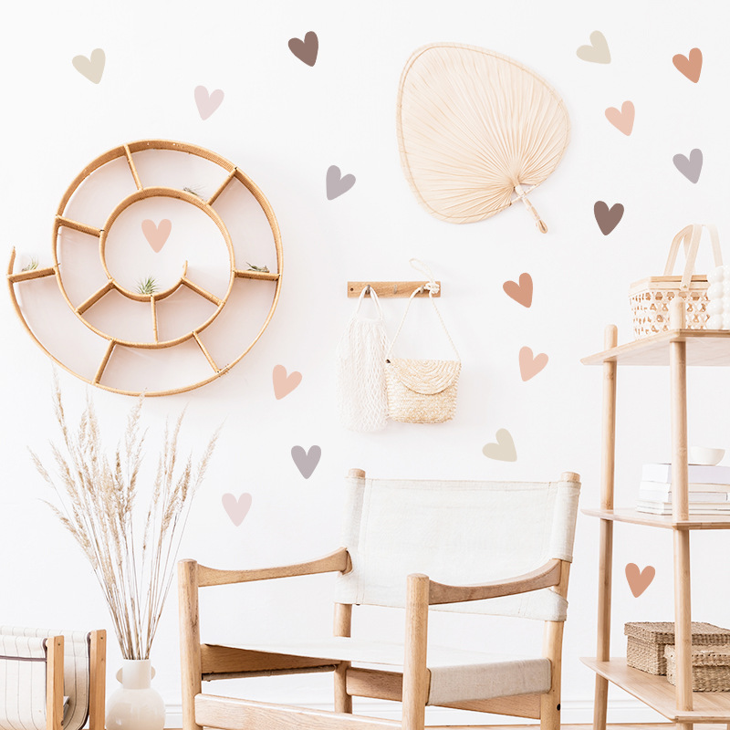 Hearts Creative Wall Sticker F - Baby Nursery Vinyl Wall Stickers 评论和价格