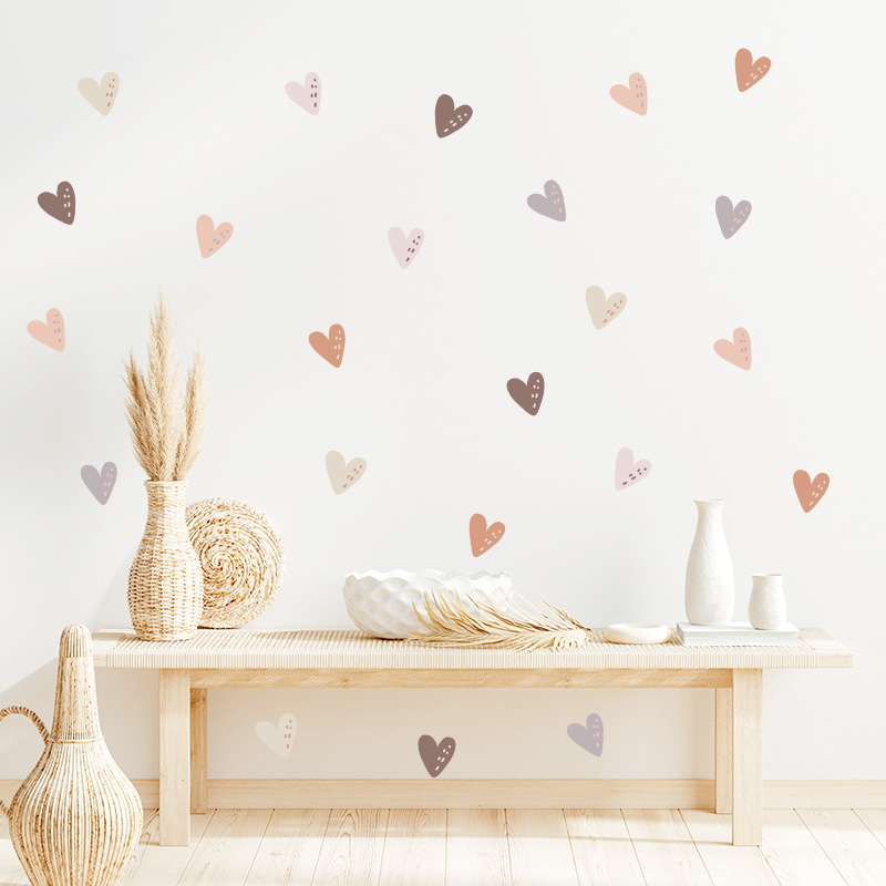 Hearts Creative Wall Sticker F - Baby Nursery Vinyl Wall Stickers 评论和价格