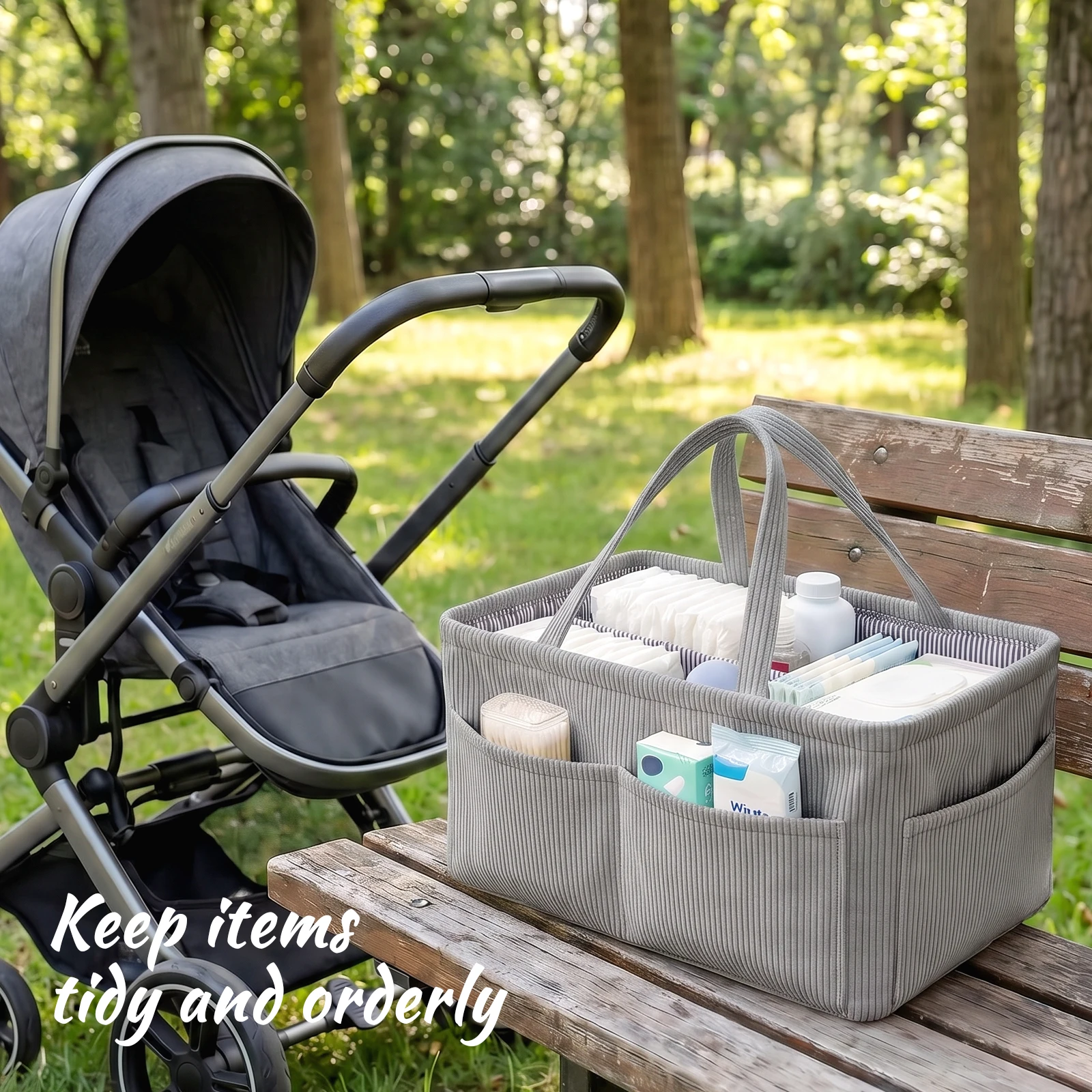 Baby Nappy Caddy Organizer Fol - Baby Nursery Organizer 评论和价格