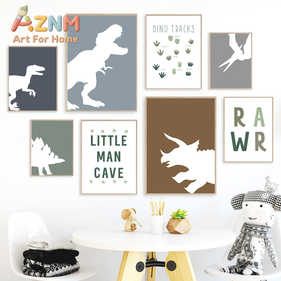 Jurassic Dinosaur Tyrannosauru - Baby Boy Nursery Quotes 评论和价格