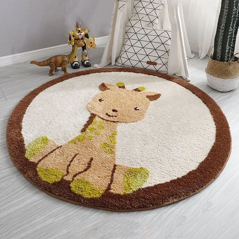 VIKAMA Cartoon Round Imitation - Baby Nursery Rug 评论和价格