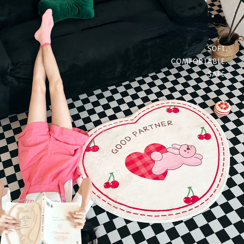 Home Irregular Heart-shaped Fl - Baby Nursery Rug 评论和价格