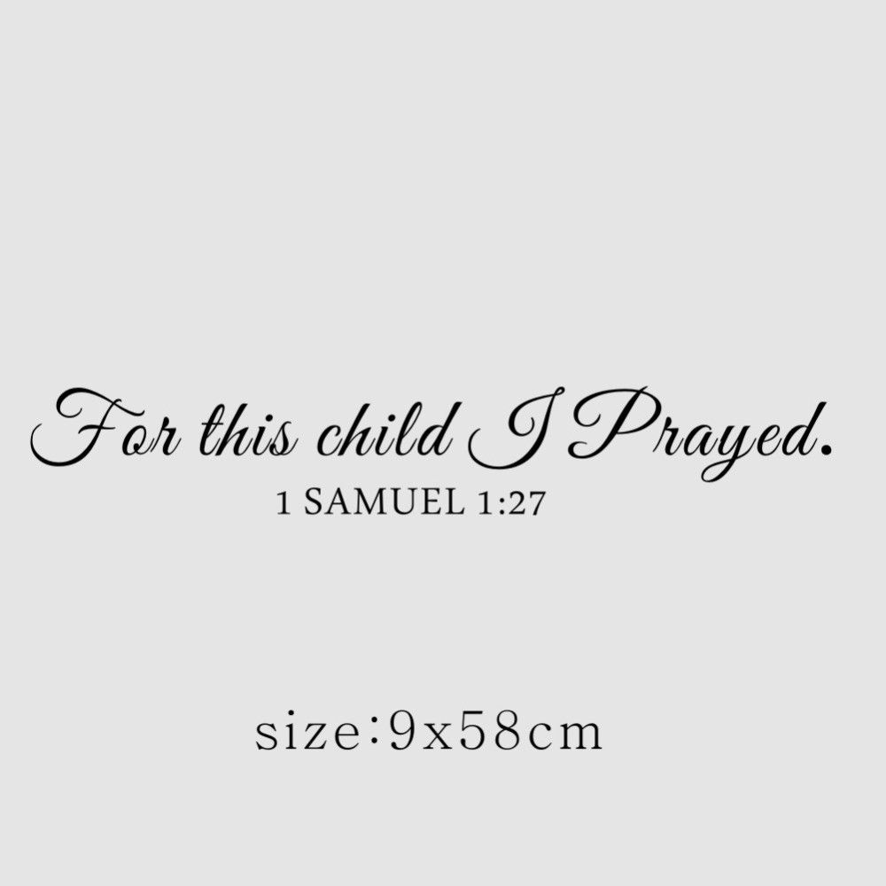 For This Child I Pray Samuel Q - Baby Nursery Vinyl Wall Stickers 评论和价格