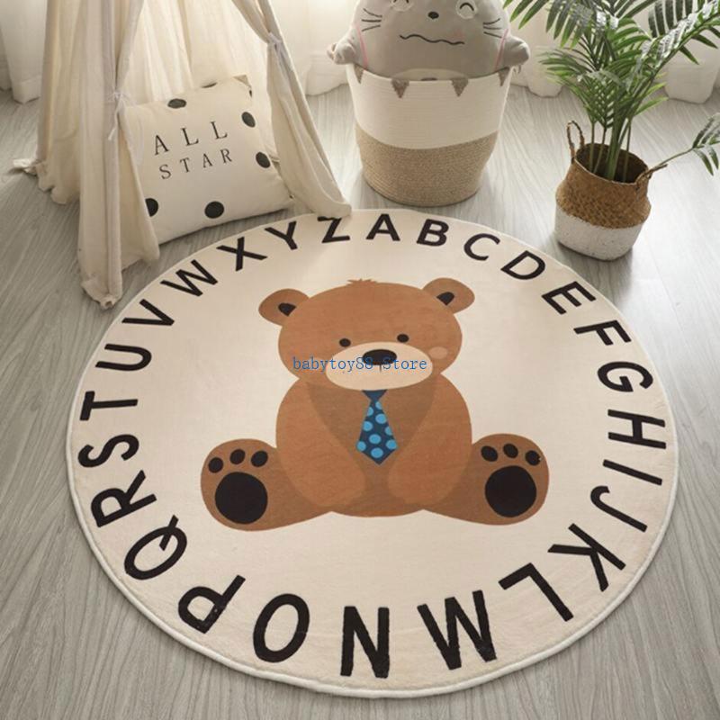Y4UD Cartoon Animal Print Baby - Baby Nursery Rug 评论和价格