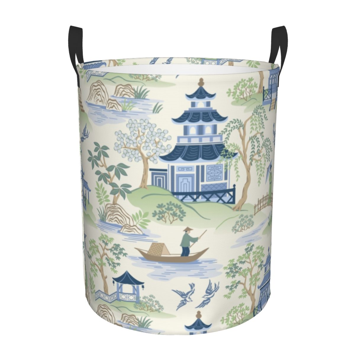 Custom Vintage Chinoiserie Wil - Laundry Hamper Nursery 评论和价格