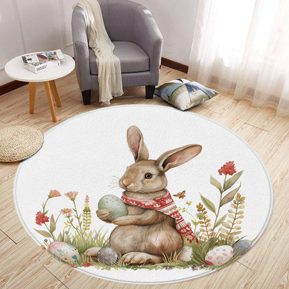 Cartoon Lion Love Bear Round R - Baby Nursery Rug 评论和价格