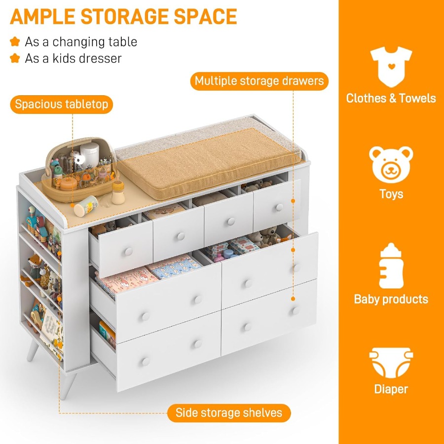 Baby Dresser, Dresser Cabinet  - Baby Nursery Dresser 评论和价格