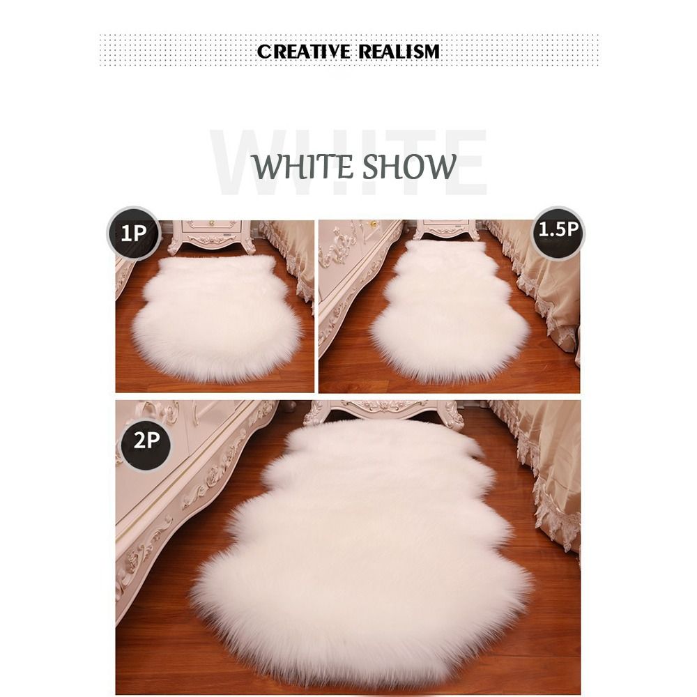 Artificial Sheepskin Long Hair - Baby Nursery Rug 评论和价格