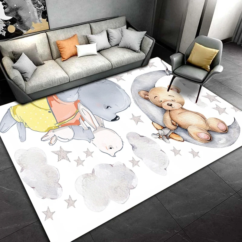 Cartoon Bear Carpet for Living - Baby Nursery Rug 评论和价格