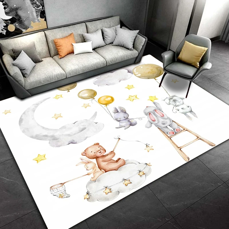 Cartoon Bear Carpet for Living - Baby Nursery Rug 评论和价格