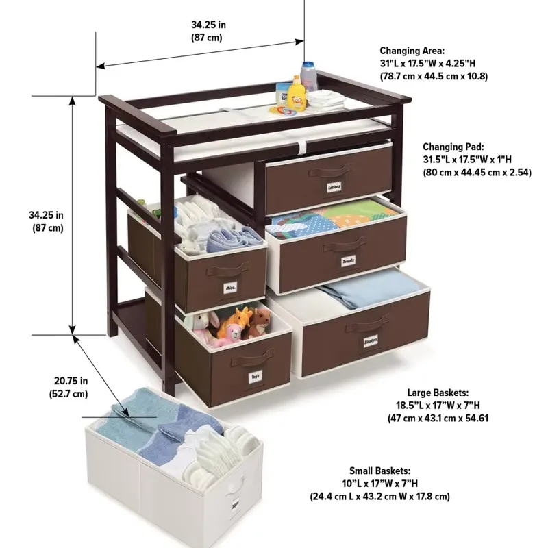 Modern Wooden Baby Dresser wit - Baby Nursery Dresser 评论和价格