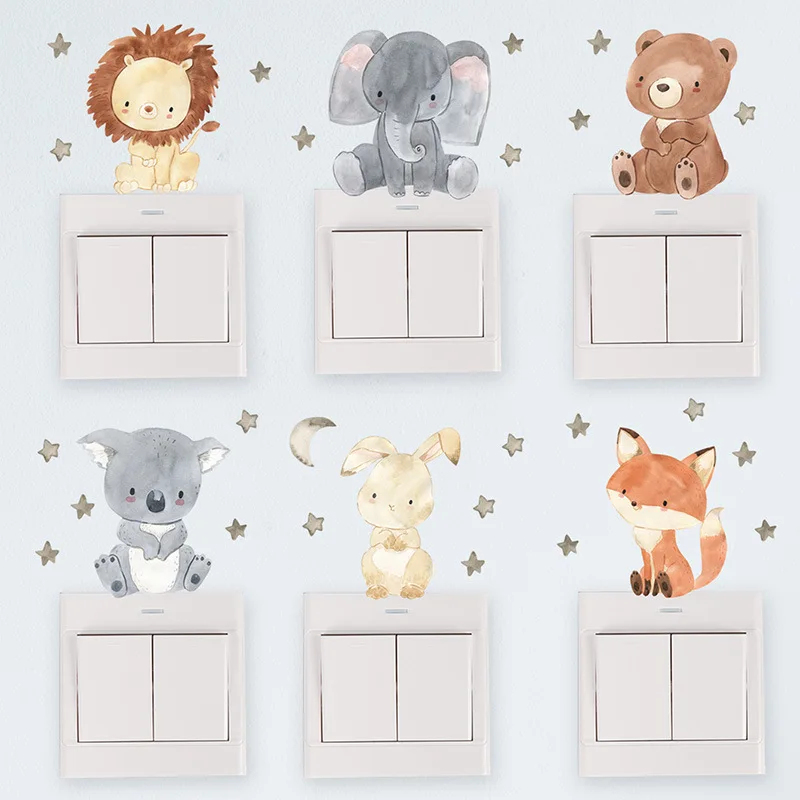 Cute Forest Animals Wall Stick - Baby Nursery Vinyl Wall Stickers 评论和价格