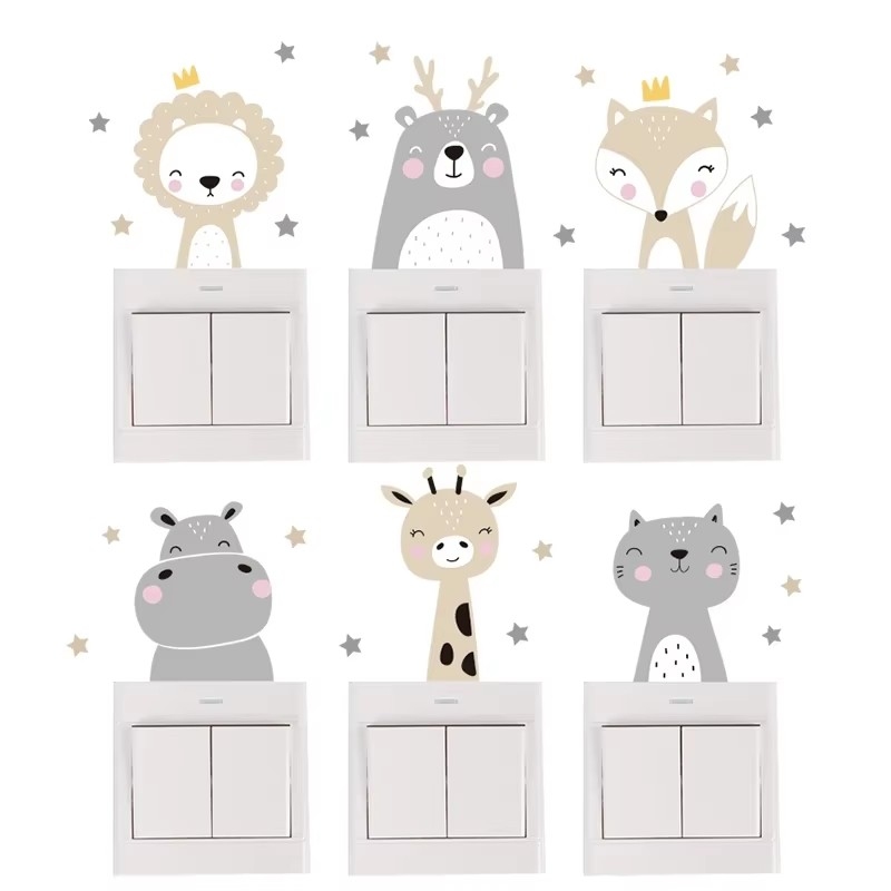 Cute Forest Animals Wall Stick - Baby Nursery Vinyl Wall Stickers 评论和价格
