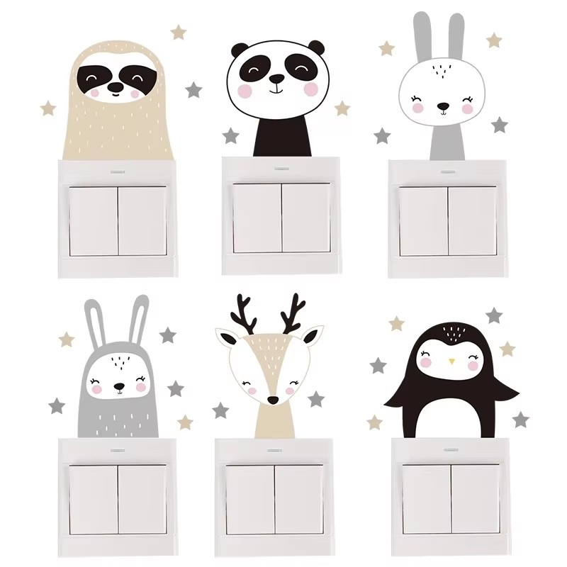 Cute Forest Animals Wall Stick - Baby Nursery Vinyl Wall Stickers 评论和价格